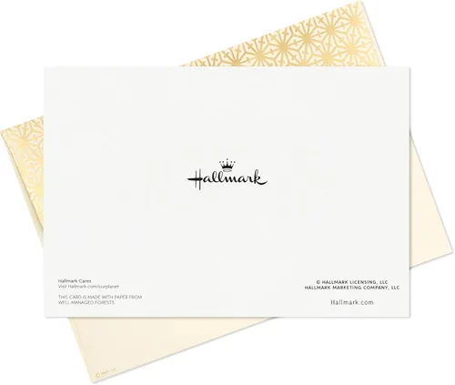 Vista 8 de Hallmark Tarjetas navideñas con sobres, paquete de 16 unidades (lámina dorada y purpurina)
