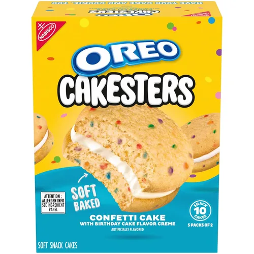 Vista 20 de OREO Cakesters Soft Snack Cakes, 12 paquetes de 5 unidades (60 paquetes de bocadillos en total) 2 pasteles por paquete, envueltos individualmente