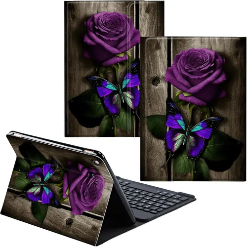 Vista 32 de Funda para Samsung Galaxy Tab S6 Lite 2022/2020 Teclado inalámbrico desmontable y cubierta de soporte de piel sintética Funda protectora