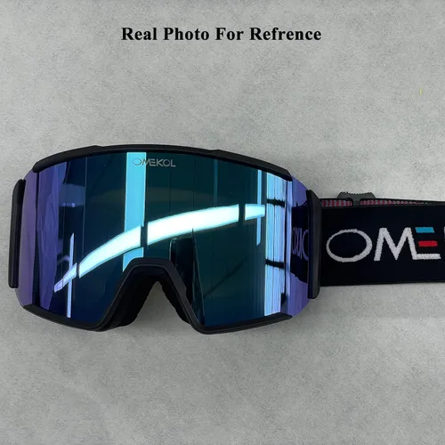 Vista 5 de OMEKOL Gafas de esquí antivaho de doble capa OTG para hombres mujeres gafas de snowboard