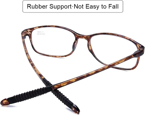 Vista 7 de DOOViC Computer Reading Glasses Blue Light Blocking TR90 Frame Lightweight Flexible Readers for Women Men,4 Pack