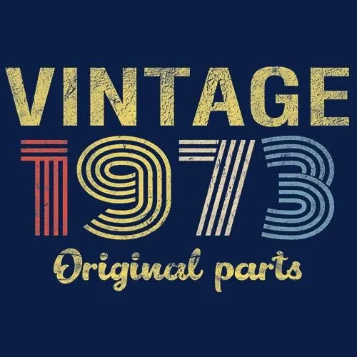 Vista 5 de Camisa de regalo de cumpleaños número 50 para mujer, piezas originales vintage 1973, cumpleaños retro, regalo de cumpleaños 50