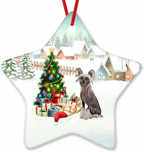 Vista 68 de Prezzy Airedale Terrier - Adorno para decoración de árbol de Navidad, regalos lindos para amantes de los perros, para familiares y amigos, nuevo