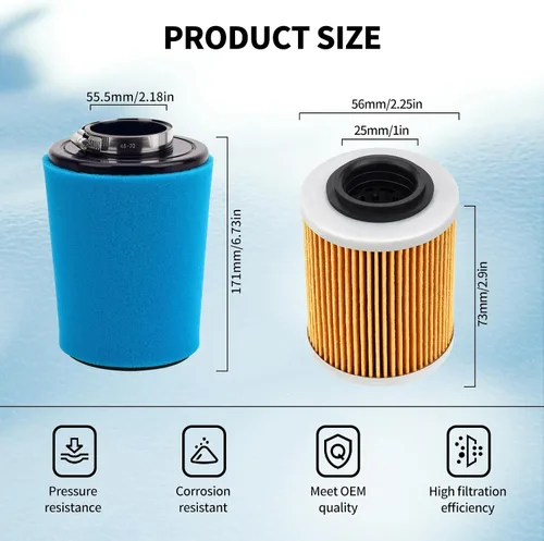 Vista 2 de TIANYAN Filtro de aire 0800-112000+kits de filtro de aceite 0800-011300 para CFMoto ZForce 800 EX SSV Trail EPS Sport 2015-2019; UForce 500 800 EX