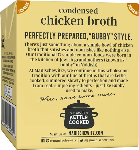 Vista 3 de Manischewitz Caldo de pollo de 12 onzas (paquete de 3), sabroso, hervidor cocido, a fuego lento, Kosher para Pascua