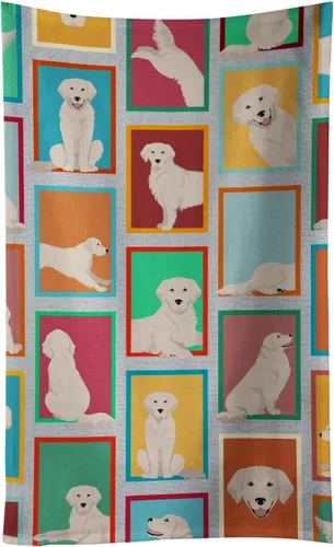 Vista 21 de Caroline's Treasures MLM1160KTWL - Lots of Red Siberian Husky - Toalla de cocina para invitados, toalla de baño decorativa para cara, té, paño