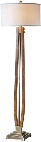 Vista 10 de Uttermost Lámpara de pie de madera con manchas de miel pulida Boydton