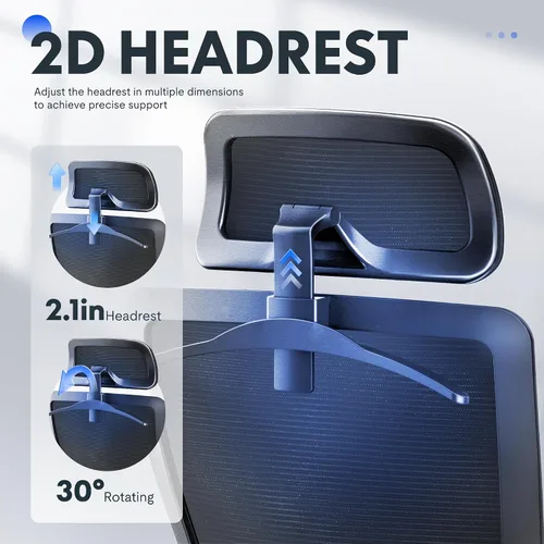 Vista 6 de FLEXISPOT Silla de oficina ergonómica, sillas de escritorio de oficina en casa con soporte lumbar ajustable, reposabrazos, bloqueo de inclinación