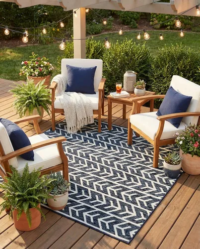 Vista 15 de Rugs.com Sabrina Soto Outdoor Collection Alfombra – 2 x 6 pies alfombra de tejido plano de pasillo beige perfecta para pasillos y entradas
