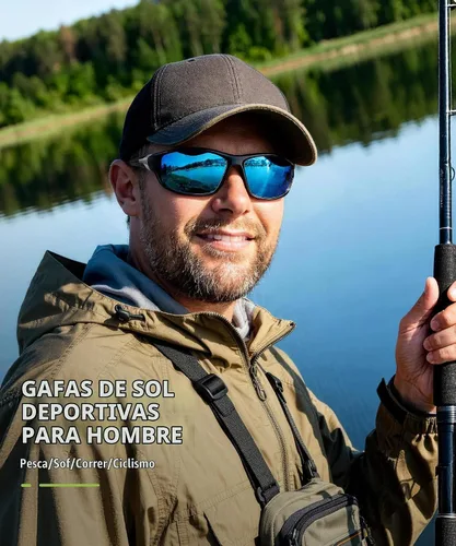 Vista 3 de Gafas de sol polarizadas para hombre, gafas de sol con protección UV400 para conducir, golf, pesca, correr