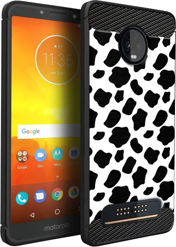 Vista 8 de CasesOnDeck Funda compatible con [Motorola Moto Z3 Play Moto Z3] Moto Z3 Design, funda delgada negra flexible y elegante protección contra golpes