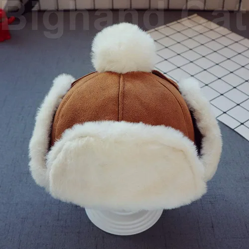 Vista 2 de IIG Gorra de soldado de invierno Ushanka con orejeras unisex para niños