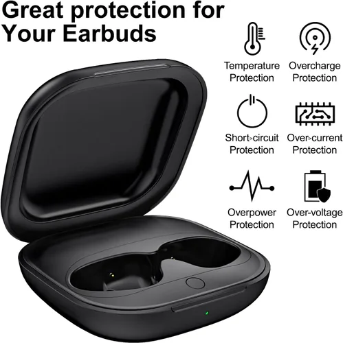 Vista 6 de Funda de carga inalámbrica para Beats Fit Pro, cargador de repuesto para Beats Fit Pro con emparejamiento Bluetooth, batería integrada de 700 mAh