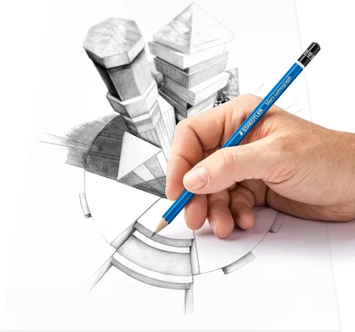 Vista 4 de STAEDTLER Mars Lumograph 2B - Lápiz de dibujo artístico de grafito, 6 lápices