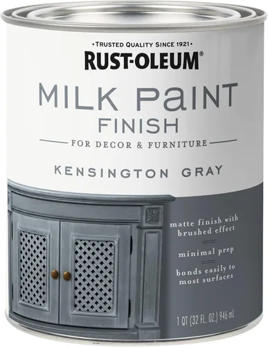 Vista 13 de Rust-Oleum 331049 - Pintura de acabado mate, 32 onzas líquidas (paquete de 1), color blanco clásico