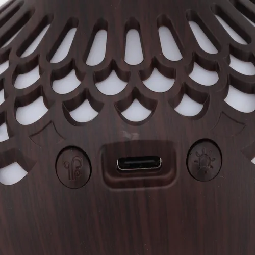 Vista 9 de Honio Mist Humidificador, difusor de grano de madera para dormitorios (marrón oscuro)