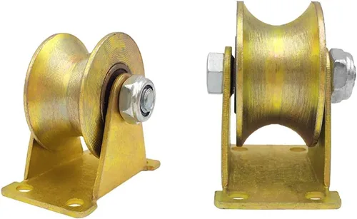Vista 3 de Rueda de riel U-Groove, rueda rígida resistente, carga máxima de una sola rueda de 2,204.6 lbs, para pista invertida, puerta rodante, puertas