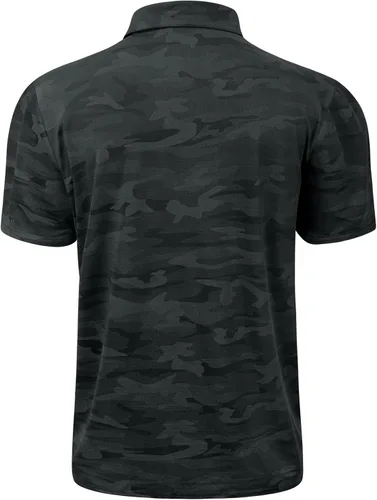 Vista 70 de TAPULCO Camisetas tipo polo de secado rápido para hombre, diseño de camuflaje, atléticas, ligeras, transpirables, casuales, para golf