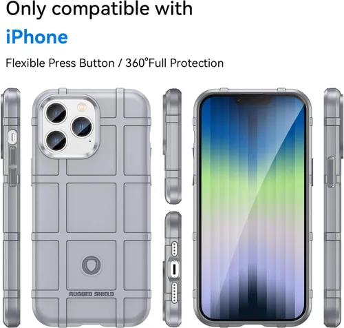 Vista 2 de Funda delgada para iPhone 13 Pro (no compatible con iPhone 13), funda delgada de grado militar a prueba de golpes, probada contra caídas