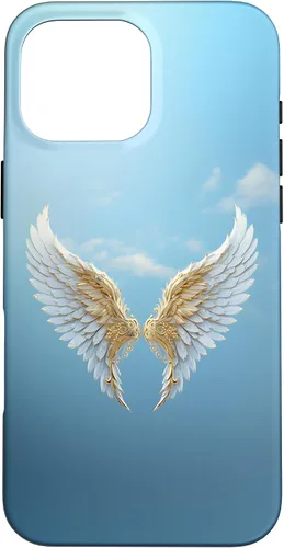 Vista 18 de Funda para iPhone 13 Heavenly Golden Angel Wings