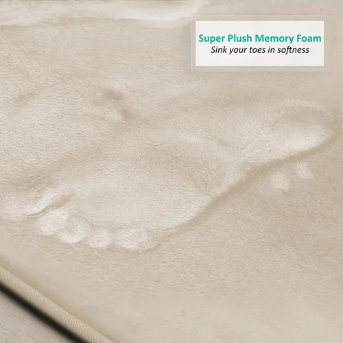 Vista 6 de Clara Clark Alfombra de Baño 24" x 17" - Alfombras de Baño, Tapete de Baño de Espuma Viscoelástica, Afelpado, Acogedor, Ultra Suave, Antideslizante