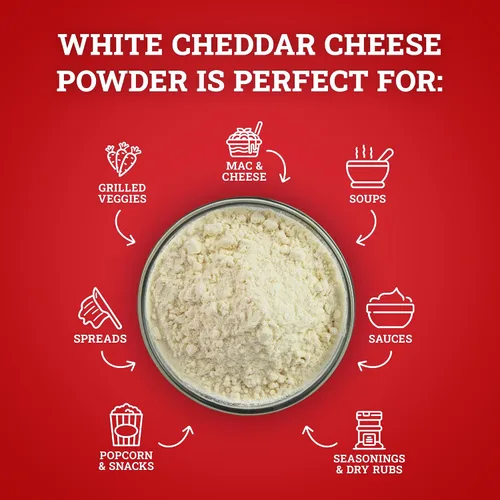 Vista 6 de Queso Cheddar Blanco en Polvo de Hoosier Hill Farm, 1 Libra (Paquete de 1)