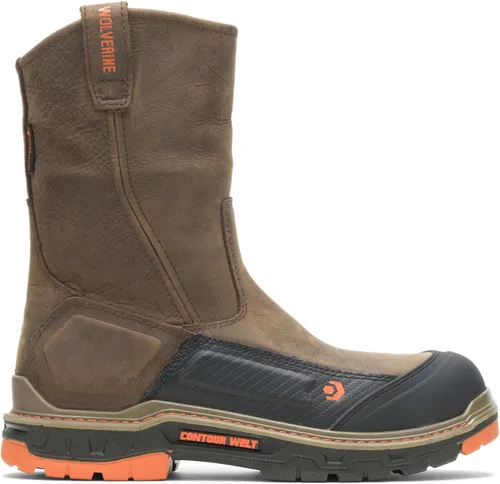 Vista 10 de Wolverine Bota de trabajo impermeable con puntera Composite de 10 pulgadas para hombre Overpass Wellington