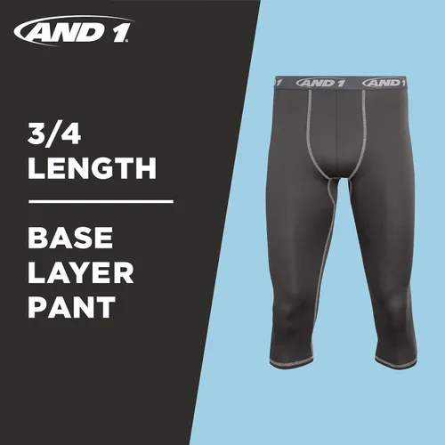 Vista 6 de AND1 Leggings de rendimiento para hombre Medias de compresión atléticas de capa base (talla S-XL)