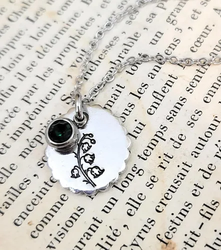 Vista 42 de Birth Month Flower and Birthstone Necklace