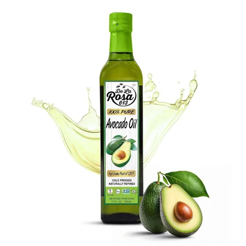 Vista 12 de De La Rosa Aceite de aguacate 100% puro, Kosher para Pascua, vegano, sin OMG y sin gluten, ideal para cocinar con alto punto de humo, primer aceite