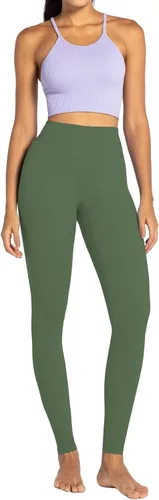 Vista 4 de Sunzel Nunaked Leggings de entrenamiento para mujer, con control de abdomen, compresión para entrenamiento, gimnasio, yoga, sin costura frontal