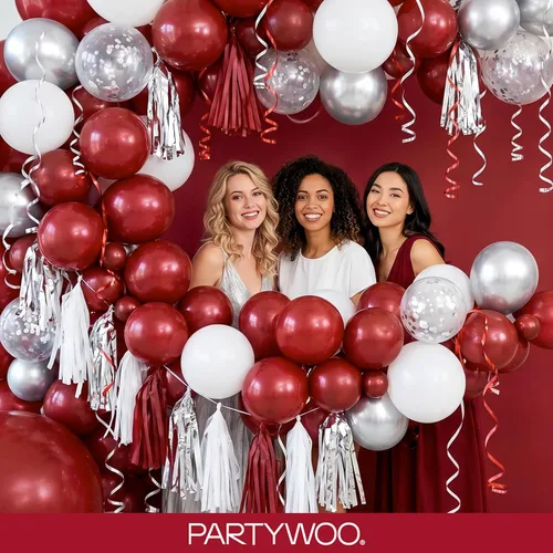 Vista 189 de PartyWoo 50 globos de látex color piel albaricoque, globos de helio boho de Albaricoque-f05