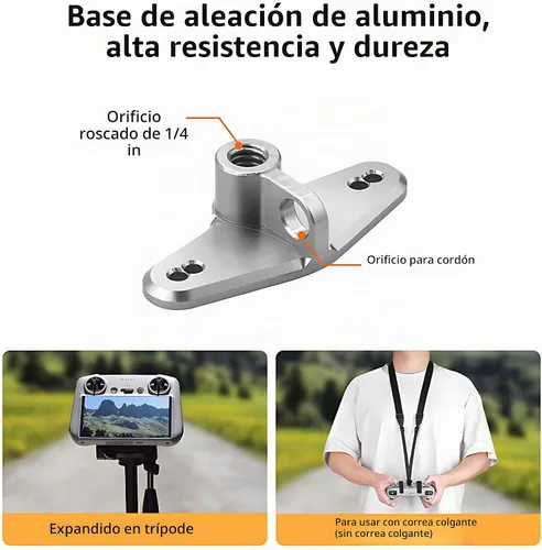 Vista 3 de RC2 Adaptador de montaje de bicicleta para DJI Mini 3 Pro/Mini 4 Pro/Mini 3/Neo controlador con pantalla 1/4 puerto de tornillo para montaje