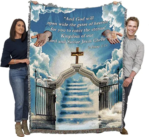 Vista 14 de Pure Country Weavers Manta con texto en inglés «Wherever A Beautiful Soul Has Been, There is A Trail of Beautiful Memories», tapiz de regalo
