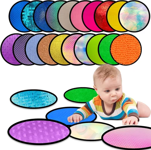 Vista 9 de 10 juegos de tapetes sensoriales para niños autistas, azulejos sensoriales texturizados, juguetes sensoriales para bebés y niños pequeños
