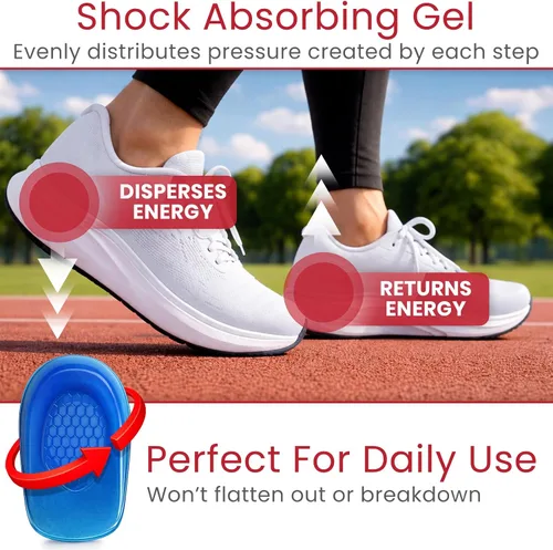 Vista 4 de Vive Envelop - Taloneras de gel para mujeres, hombres, espolón óseo, soporte para fascitis plantar, inserciones de zapatos que proporcionan alivio