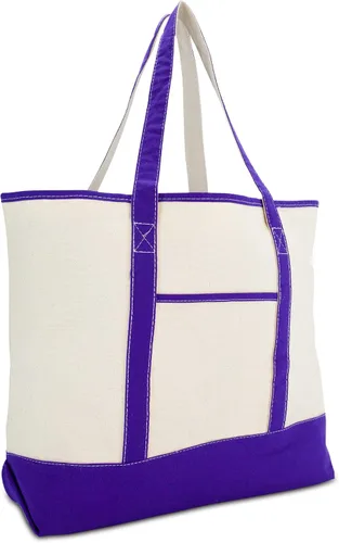 Vista 10 de Bolsa de mano de lujo con parte superior abierta de 22 pulgadas con bolsillo exterior