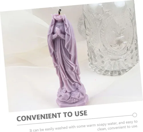 Vista 4 de EXCEART DIY Virgen María perfumada vela molde de silicona artesanal resina molde de fundición
