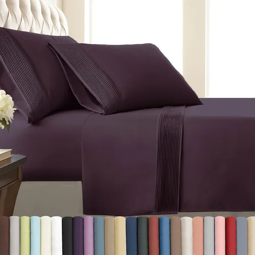 Vista 35 de Southshore Fine Linens®, juego de ropa de cama con bolsillo profundo, Microfibra, Negro, gemelo