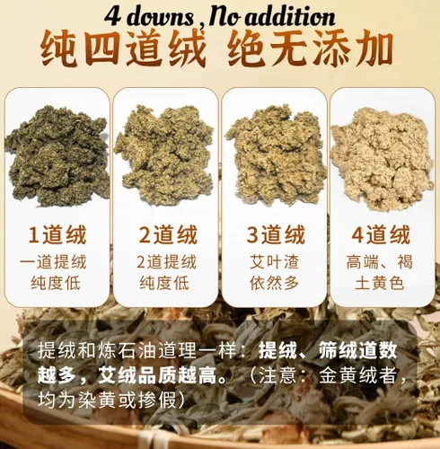 Vista 4 de en el tercer año de Qichun en Hubei, Ai Zhu, tiras de moxibustión, y Ai Rong tienen alta pureza