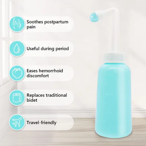 Vista 3 de Botella Peri Showvigor para el cuidado posparto, botellas Peri de 12 OZ, botella perineal portátil de bidé para los elementos esenciales posparto