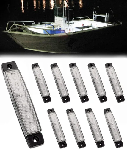 Vista 10 de Shangyuan Luces marinas para barco, luces interiores LED utilitarias para cubierta de cortesía, luz de cabina de popa de popa de 12 V, luces marinas