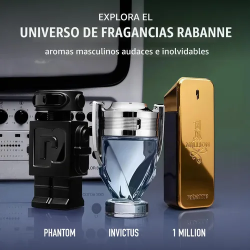 Vista 6 de Agua de tocador Paco Rabanne Million Lucky para hombre