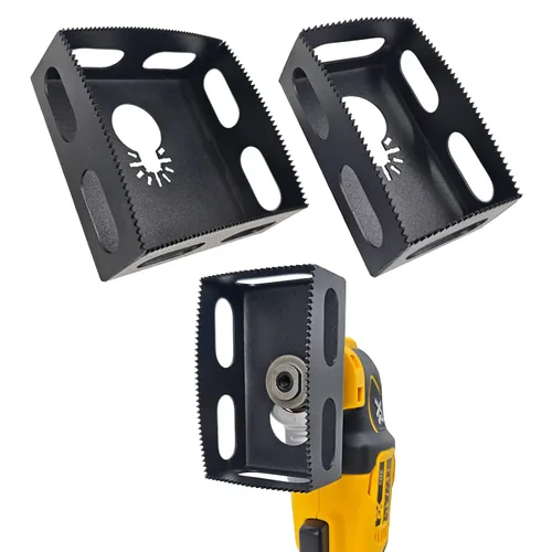 Vista 9 de 1 pieza de cortador de ranura rectangular mejorado, compatible con herramientas multifuncionales oscilantes Dewalt 20V y Milwaukee M18, cortador