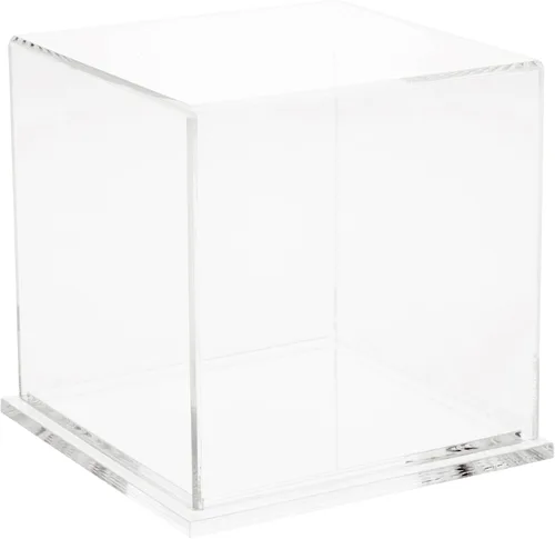 Vista 4 de Plymor Vitrina de acrílico transparente sin base, 5" x 5" x 5
