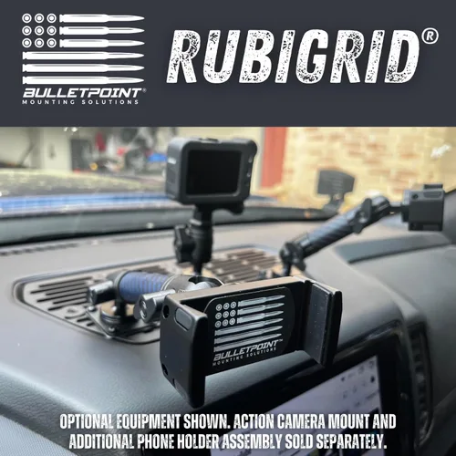 Vista 2 de Bulletpoint RubiGrid - Soporte de teléfono de metal para tablero compatible con Nissan Frontier 2022-2024