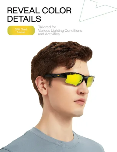 Vista 2 de Mryok Lentes de repuesto para Oakley Youth Holbrook XS OJ9007 de 2.087 in, polarizadas HD, protección UV, resistentes a los impactos