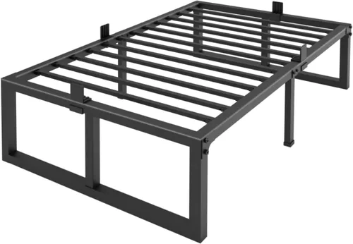 Vista 9 de Yitong Angel Armazones de Cama Gemela Plataforma, 14 Pulgadas de Alto 3500 lbs Plataforma de Metal de Servicio Pesado, Base de Colchón con Soporte