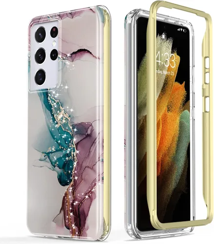 Vista 11 de Esdot Funda para Samsung Galaxy S21 Ultra, Grado Militar Pasa Prueba de Caída de 21 pies, Cubierta Resistente con Diseños de Moda para Mujeres