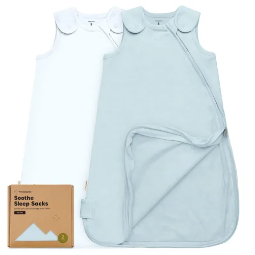 Vista 24 de Paquete de 2 sacos de dormir orgánicos para bebé, 100% algodón 0.5TOG (aguacate, 0-6 meses) Soft Breathable, Baby Wearable Blanket, Toddler